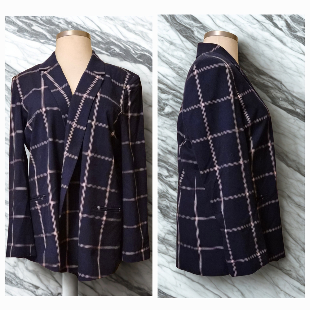 Leith Relaxed Windowpane Blazer